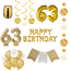 Feest-vieren 63 jaar Verjaardag Versiering Pakket Gold Feest-vieren 63 jaar Verjaardag Versiering Pakket Gold