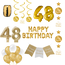 Feest-vieren 48 jaar Verjaardag Versiering Pakket Gold Feest-vieren 48 jaar Verjaardag Versiering Pakket Gold