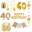 Feest-vieren 40 jaar Verjaardag Versiering Pakket Gold Feest-vieren 40 jaar Verjaardag Versiering Pakket Gold