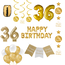 Feest-vieren 36 jaar Verjaardag Versiering Pakket Gold Feest-vieren 36 jaar Verjaardag Versiering Pakket Gold