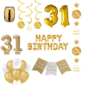 31 jaar Verjaardag Versiering Pakket Gold 31 jaar Verjaardag Versiering Pakket Gold