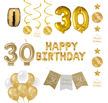 30 jaar Verjaardag Versiering Pakket Gold