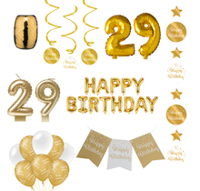 29 jaar Verjaardag Versiering Pakket Gold