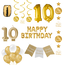 Feest-vieren 10 jaar Verjaardag Versiering Pakket Gold Feest-vieren 10 jaar Verjaardag Versiering Pakket Gold