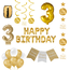 Feest-vieren 3 jaar Verjaardag Versiering Pakket Gold Feest-vieren 3 jaar Verjaardag Versiering Pakket Gold