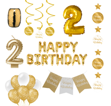 2 jaar Verjaardag Versiering Pakket Gold