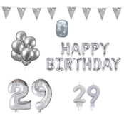 29 jaar Verjaardag Versiering Pakket zilver
