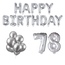 Feest-vieren 78 jaar Verjaardag Versiering Ballon Pakket zilver Feest-vieren 78 jaar Verjaardag Versiering Ballon Pakket zilver