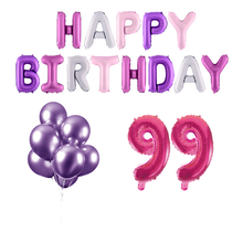 99 jaar Verjaardag Versiering Ballon Pakket Pastel & Roze
