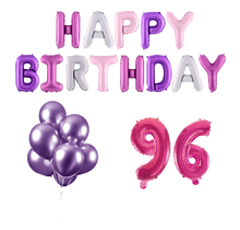 96 jaar Verjaardag Versiering Ballon Pakket Pastel & Roze