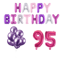 95 jaar Verjaardag Versiering Ballon Pakket Pastel & Roze