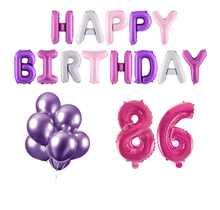 86 jaar Verjaardag Versiering Ballon Pakket Pastel & Roze