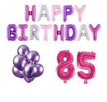 85 jaar Verjaardag Versiering Ballon Pakket Pastel & Roze