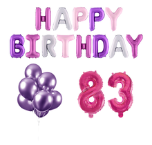 83 jaar Verjaardag Versiering Ballon Pakket Pastel & Roze