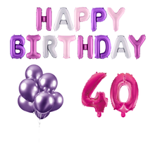 40 jaar Verjaardag Versiering Ballon Pakket Pastel & Roze