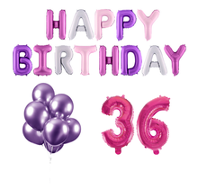 36 jaar Verjaardag Versiering Ballon Pakket Pastel & Roze