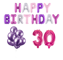 30 jaar Verjaardag Versiering Ballon Pakket Pastel & Roze