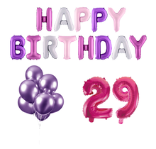 29 jaar Verjaardag Versiering Ballon Pakket Pastel & Roze