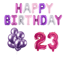 23 jaar Verjaardag Versiering Ballon Pakket Pastel & Roze