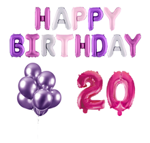 20 jaar Verjaardag Versiering Ballon Pakket Pastel & Roze