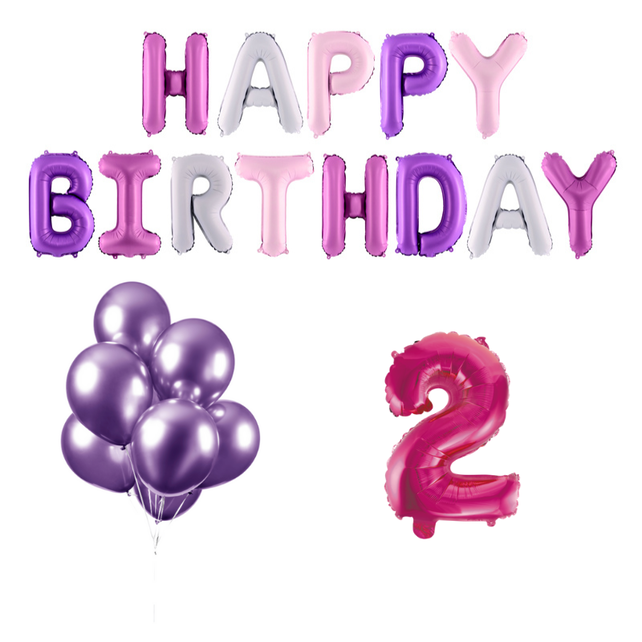 2 jaar Verjaardag Versiering Ballon Pakket Pastel & Roze 2 jaar Verjaardag Versiering Ballon Pakket Pastel & Roze