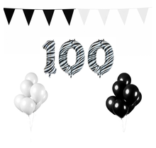 100 jaar Verjaardag Versiering Pakket Zebra