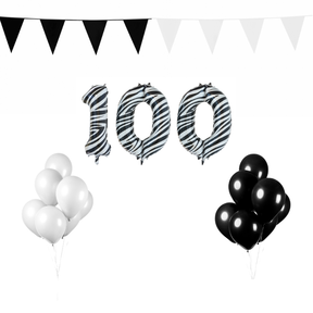 100 jaar Verjaardag Versiering Pakket Zebra