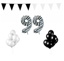 99 jaar Verjaardag Versiering Pakket Zebra