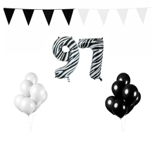 97 jaar Verjaardag Versiering Pakket Zebra