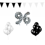 96 jaar Verjaardag Versiering Pakket Zebra