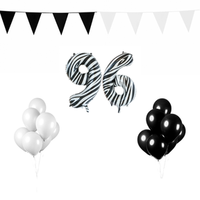 96 jaar Verjaardag Versiering Pakket Zebra