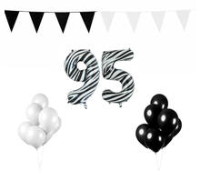 95 jaar Verjaardag Versiering Pakket Zebra