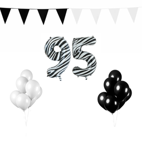 95 jaar Verjaardag Versiering Pakket Zebra