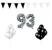 93 jaar Verjaardag Versiering Pakket Zebra