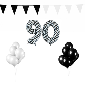 90 jaar Verjaardag Versiering Pakket Zebra