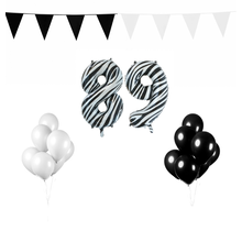 89 jaar Verjaardag Versiering Pakket Zebra