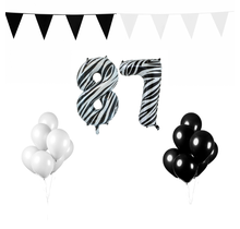 87 jaar Verjaardag Versiering Pakket Zebra