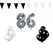86 jaar Verjaardag Versiering Pakket Zebra