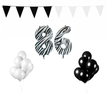 86 jaar Verjaardag Versiering Pakket Zebra