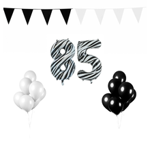 85 jaar Verjaardag Versiering Pakket Zebra