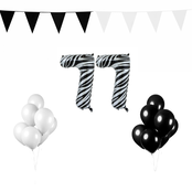 77 jaar Verjaardag Versiering Pakket Zebra