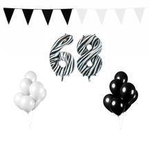 68 jaar Verjaardag Versiering Pakket Zebra