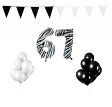 67 jaar Verjaardag Versiering Pakket Zebra