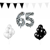 65 jaar Verjaardag Versiering Pakket Zebra
