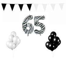 65 jaar Verjaardag Versiering Pakket Zebra