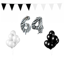 64 jaar Verjaardag Versiering Pakket Zebra