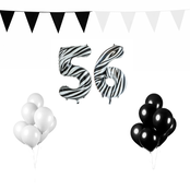 56 jaar Verjaardag Versiering Pakket Zebra