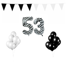 53 jaar Verjaardag Versiering Pakket Zebra