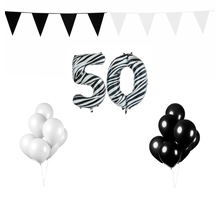 50 jaar Verjaardag Versiering Pakket Zebra