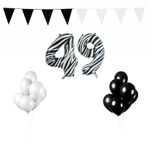 49 jaar Verjaardag Versiering Pakket Zebra